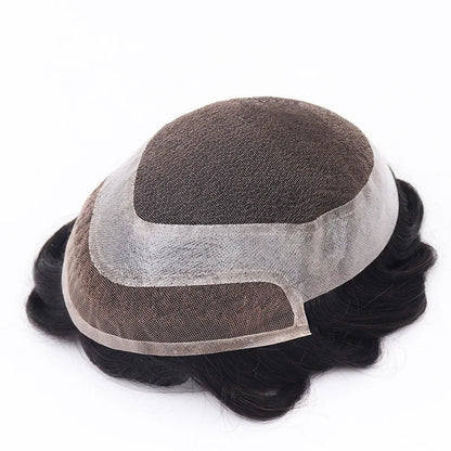 Human Hair Toupee For Men Thin Skin PU 8*10 Straight Hair Mens Wigs T4/613 Blonde Hair Replacement For Men Human Hair System