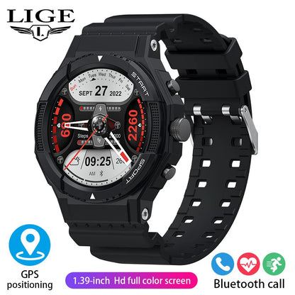 LIGE Smart Watch Woman Fitness Bluetooth Call Rubber Strap Bracelet Waterproof Heart Rate Tracker For Android IOS Smartwatch GPS