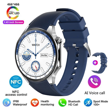 New For OPPO Smart Watch Men  GPS Trajectory Compass 466*466 AMOLED HD Screen Bluetooth Call 120+Sports Fitness Man Smartwatch