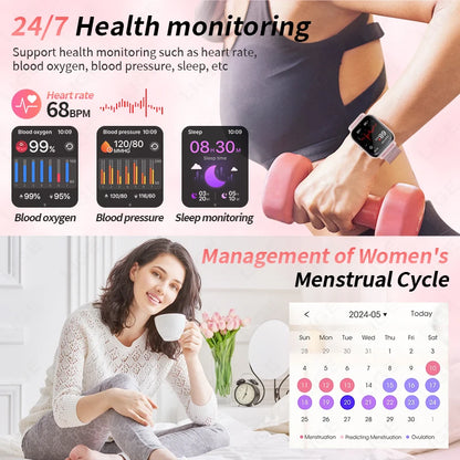 LIGE 2025 Smart Watch Women Bluetooth Call Sport Fitness Tracker Watch Health Monitor Fashion Ladies Men Smartwatch For Android