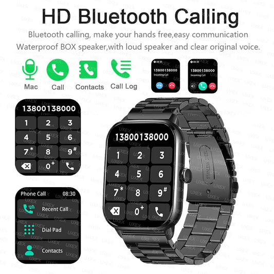 Luxury Smartwatch Watch For Women Watches Bluetooth Call Voice Assistant Music Fitness Bracelet Christmas Gift Watches Men Sport
