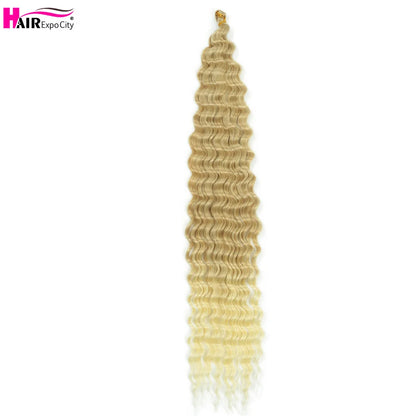 Ocean Wave Crochet Hair Extensions 30Inch Synthetic Deep Twist Curly Crochet Braids Soft Bohemian Water Wave Braid Hair