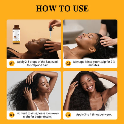 Hair Growth Essential Loss Batana Oil Regrowth Strengthen Roots Hair Care Oil Hair Nourishes Scalp Improve Scalp Circulation