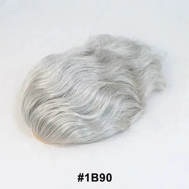 Human Hair Toupee For Men Thin Skin PU 8*10 Straight Hair Mens Wigs T4/613 Blonde Hair Replacement For Men Human Hair System