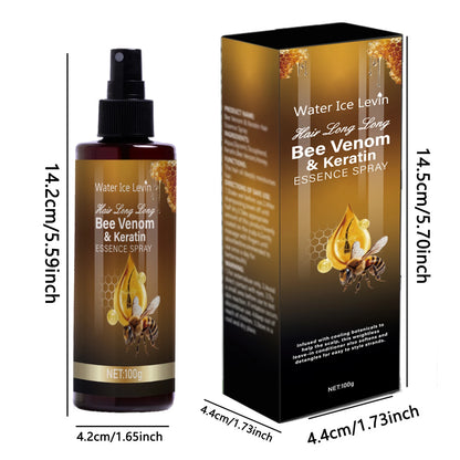 Bee Venom Leave-In Conditioner Spray, Anti-Frizz Formula, Instantly Increase Hair Volume and Texture, Suitable for All Hair Types