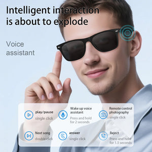 NEW Wireless Bluetooth Call Smart Glasses Men Women Music Player TWS Eyeglasses UV Protection Sunglasses Waterproof Gift 2025