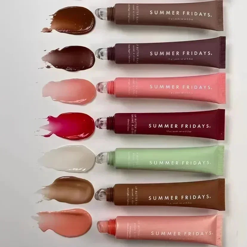 Summer Fridays Lip Balm Moisturizing Mirror Lip Gloss Lip Pink Sugar Coffee Cake Smell Vanilla Lipstick Transparent Oil Makeup