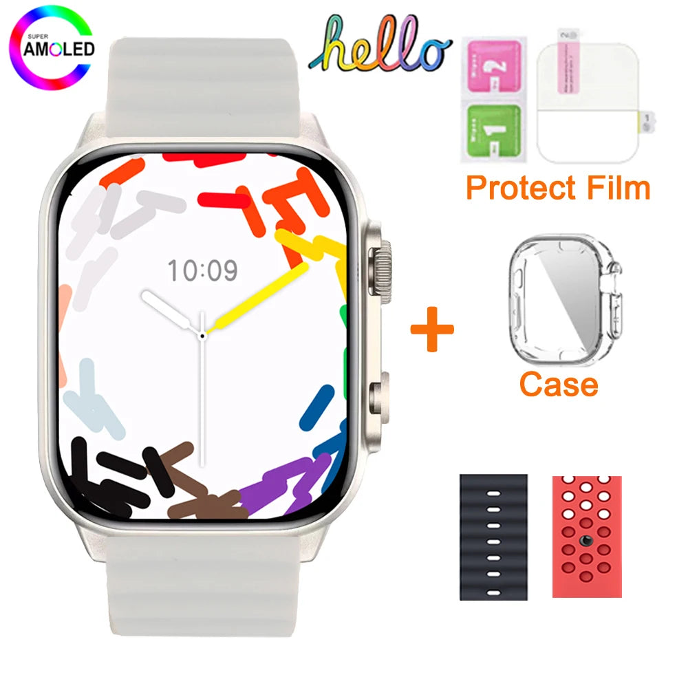 Upgrade Hello Watch 3 + 2025 Series10 SmartWatch 4GB ROM 49mm AMOLED NFC GPT Compass Bluetooth Call SmartWatch For Android IOS