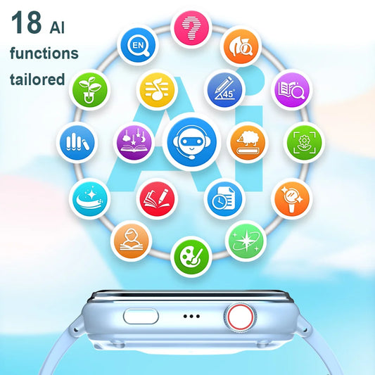 Wonlex KT37 4G Kids Smart Watch 1.78' AMOLED Screen AI Voice Assistant GPS WiFiL Location Tracker Video Call SmartWatch Children