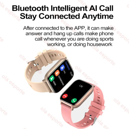 New SmartWatch 1.77" Big Color Screen Full Touch Custom Dial Smart Watch Bluetooth Call with App Support Smart Watch Women Men