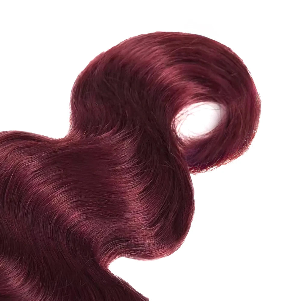 99J Human Hair Bundles Wine Red Bundles Burgundy Body Wave Human Hair Bundles Brazilian Unprocessed Virgin Hair Burgundy Bundles