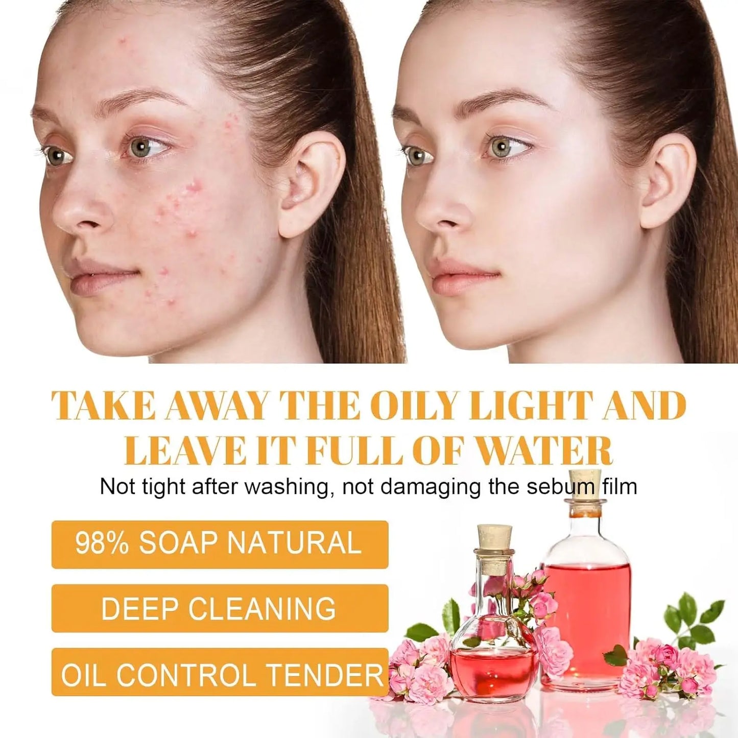 Turmeric Kojic Acid Blackhead Remover Cleanser Deeply Cleansing Skin Cleansing Oil Control Fade Acne Marks Brighten Foam Cleanse