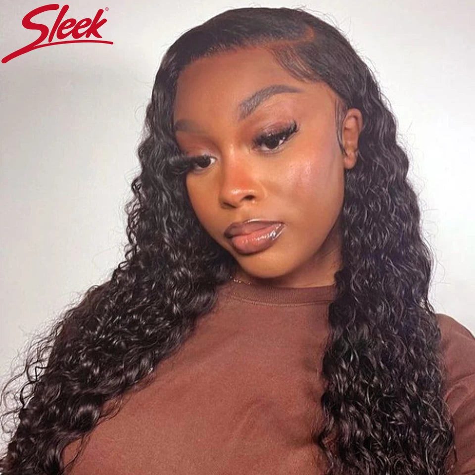 Sleek U Part Human Hair Wigs For Women Curly U Part Human Hair Wigs Deep Wave Brazilan Hair Wigs  100% U Part Wigs