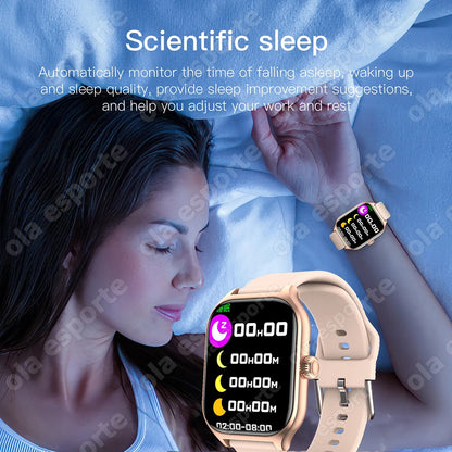 New Smart Watch Bluetooth Call Heart Rate Sleep Monitoring 100+ Sports Modes Pedometer IP68 Waterproof Smartwatch For Men Women