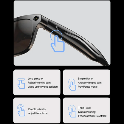 4K Smart Glasses Color-changing Lens Bluetooth AI GPT Camera Call Voice Assistant Translate Identify Objects Smart Glasses 2025