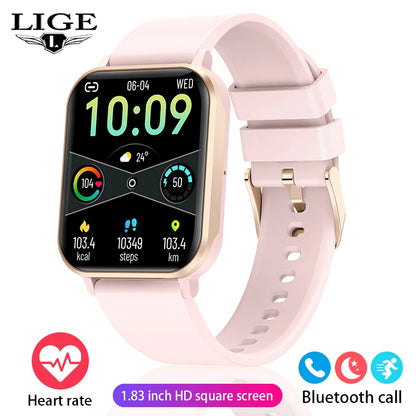 LIGE Smart Watch Men  Monitoring Sports Fitness Waterproof  Watch Man Woman Body Temperature Monitor SmartWatch 2024 New+Box