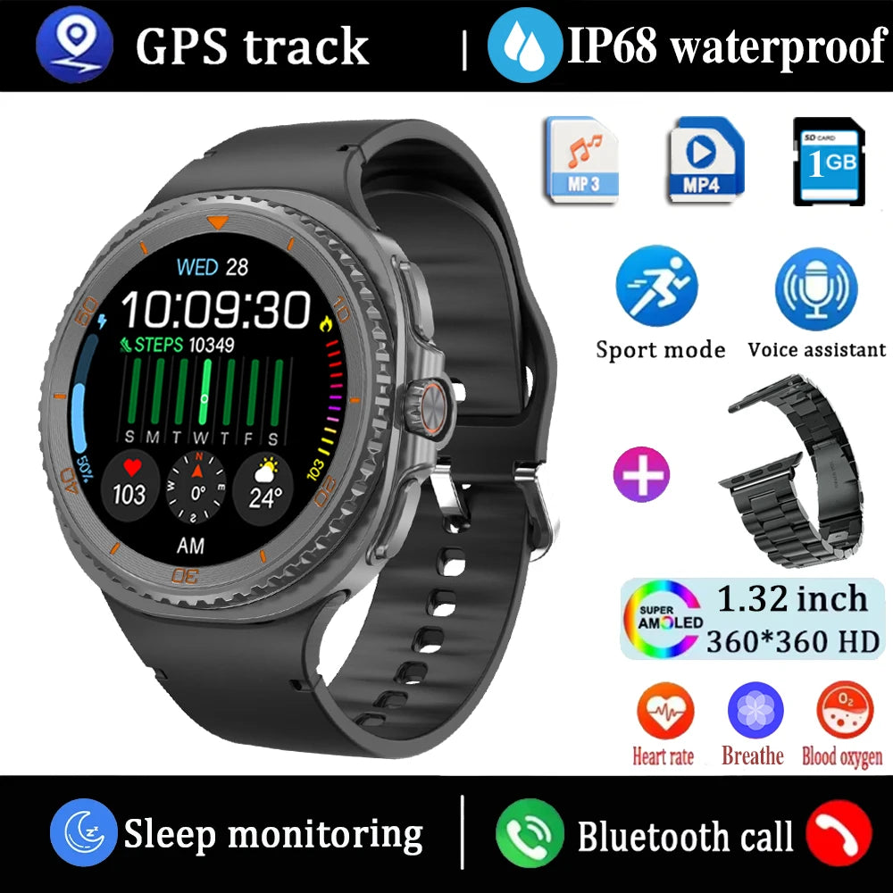 2025 New Watch8 Ultra Smart Watch Classic NFC Health Monitoring GPS Bluetooth Call 3ATM Waterproof HD Smartwatch For IOS Android