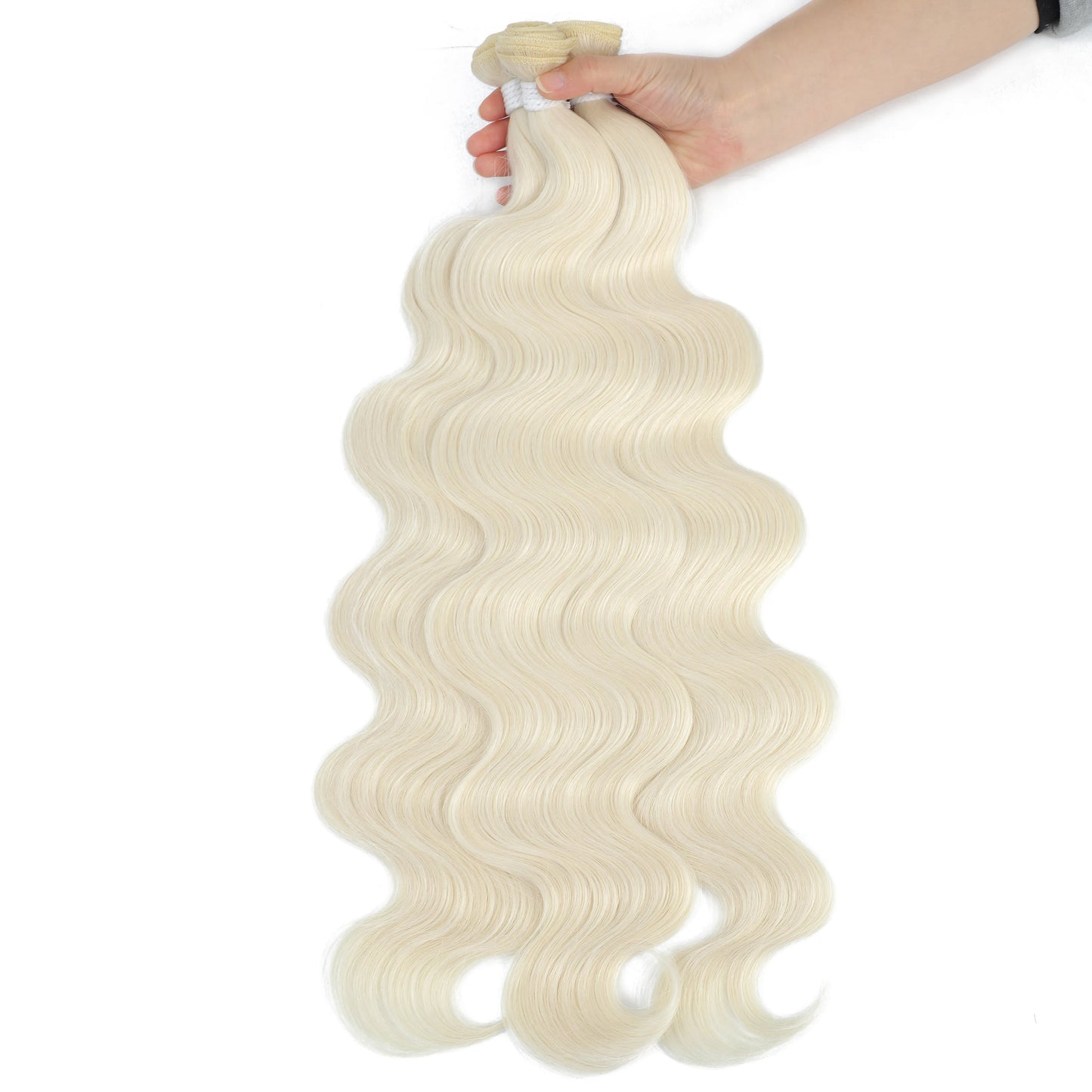 Gladys Body Wave Hair Bundles 26 Inch Soft Long Synthetic Body Wave Hair Weave White Grey  613 Blonde 100g Hair Extensions