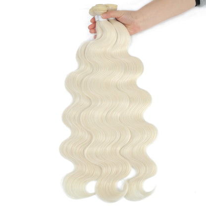 Gladys Body Wave Hair Bundles 26 Inch Soft Long Synthetic Body Wave Hair Weave White Grey  613 Blonde 100g Hair Extensions