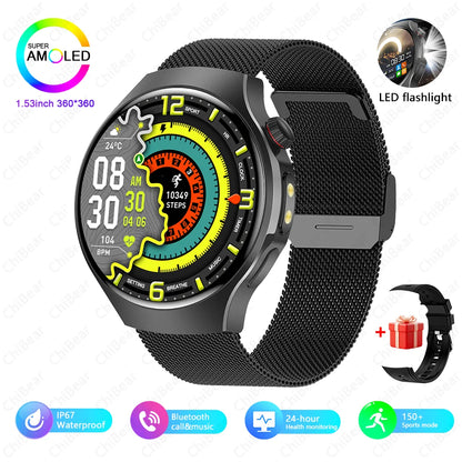 For HUAWEI GT6 Ultra Smart Watch Men 1.53" 360*360 HD Screen Business Men Watch Heart Rate Bluetooth Call Waterproof Smartwatch