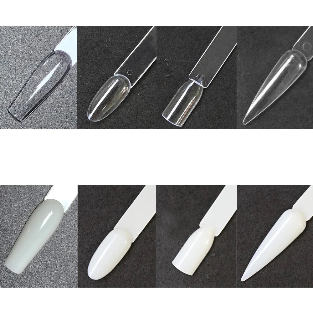 False Nail Tips Nail Swatch Nail Art Display Sticks Acrylic Fan Gel Nail Polish Showing Shelf 30/60 pcs Practice Manicure Tool