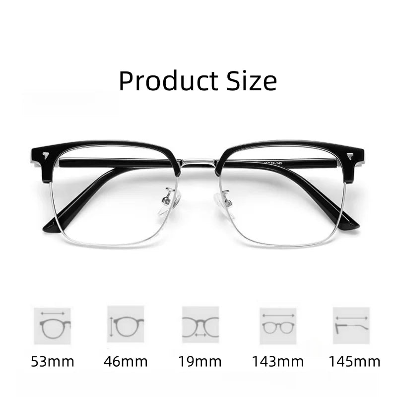 FIRADA Fashionable Comfortable Men Glasses 2025 Retro Ultra Light Business Eyeglasses Optical Prescription Eyewear Frame 16178-C