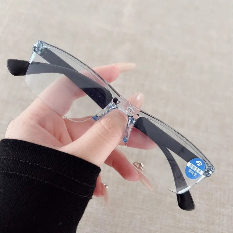 Smart Automatic Zoom Eyeglasses Anti-Blue Light Reading Glasses Men Women Optical Spectacle Intelligent zoom+1.0 to+5.0 Eyeglass