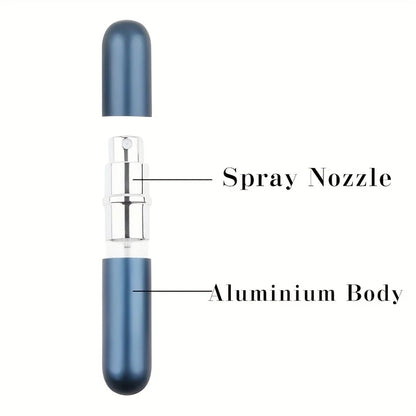 5ml Perfume Spray Bottle Portable Refillable Bottle Empty Cosmetic Containers Travel Aluminum Perfume Atomizer