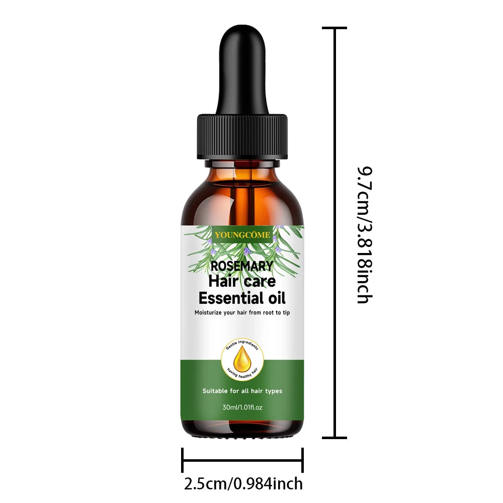 YOUNGCOME Rosemary hair care essential oil, Nourishes Improves Frizz Prevents Hair Loss Hair Care Scalp Treatment Anti Dandruff