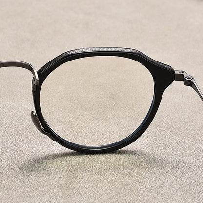 Plate Titanium Eyeglass Frame Retro Multilateral Men's And Women's Eyeglass Frame Light Luxury Optical Prescription Frame K1113