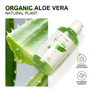 KORMESIC 4pcs Aloe Vera Series Women's Care Kit Natural Organic Aloe Vera Gel Series Facial Care Cleansing Moisturizing Skincare