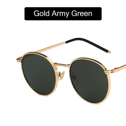 Hip Hop Metal Frame Fishing Women's Eyewear Women Men Sunglasses Round Sun Glasses Shades