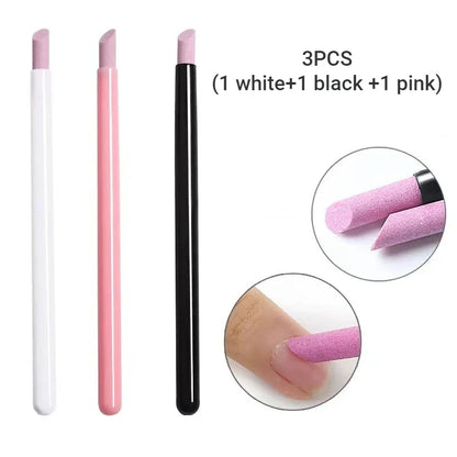 Quartz Nail Skin Grinding Pen Cuticle Remover Trimmer Dead Skin Remover Nail Polish Pen Manicure Stick Nail Files Manicure Tools