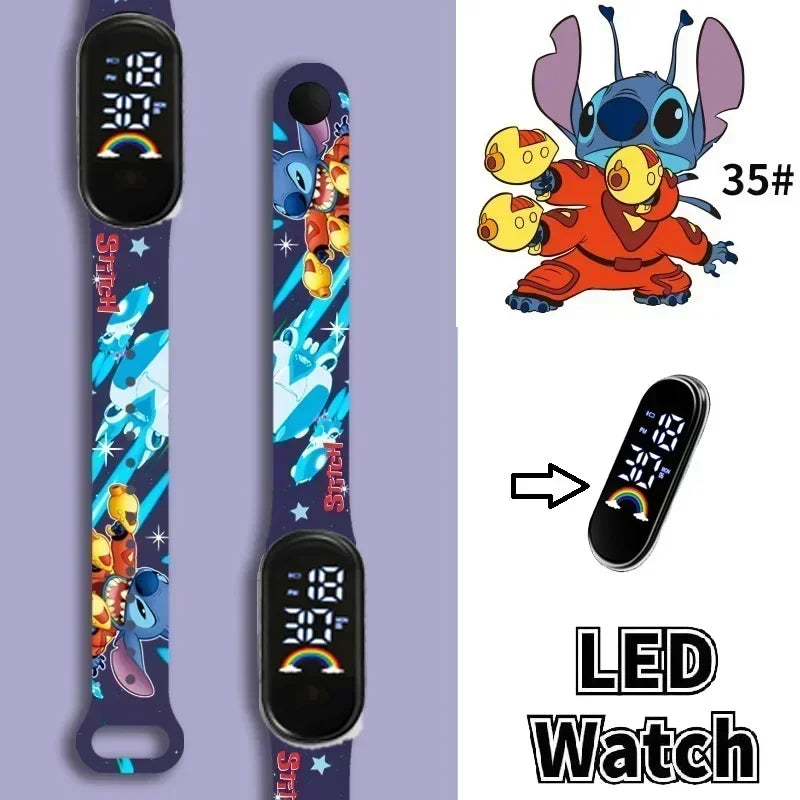 Stitch Children Watches Girls Waterproof Sport Touch Screen Watch for Women Waterproof Digital Clock Bracelet Gifts