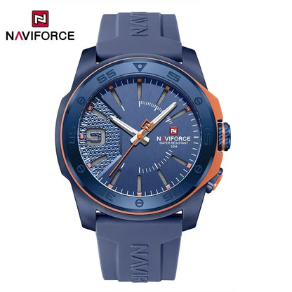 NAVIFORCE Luxury Fashion Quartz Watches for men Silicone Strap Hand Clock 50m Waterproof Japan Movement Man Sports Wristwatches