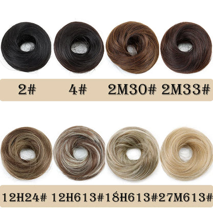WIGSIN Synthetic Messy Dount Hair Buns Updo Chignon With Elastic Hair Exension for Women Daily Lazy Hair Accessories