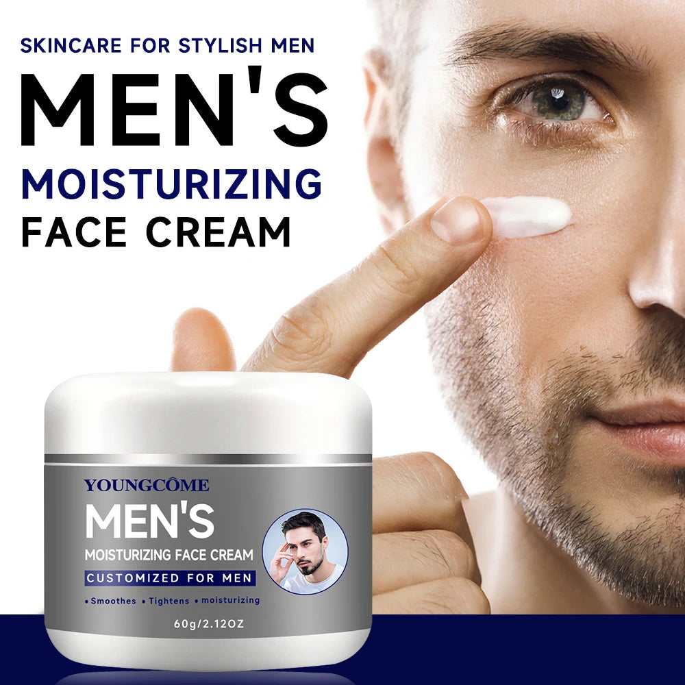 Men's Moisturizing Collagen cream with retinol and vitamins, refreshing and hydrating, improves skin elasticity, day and night