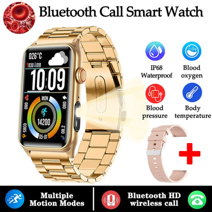 2025 New Smart Watch Men ECG+PPG Blood Pressure Blood Oxygen Health Monitor Sport Fitness AI Vocie BT Call Flashlight Smartwatch