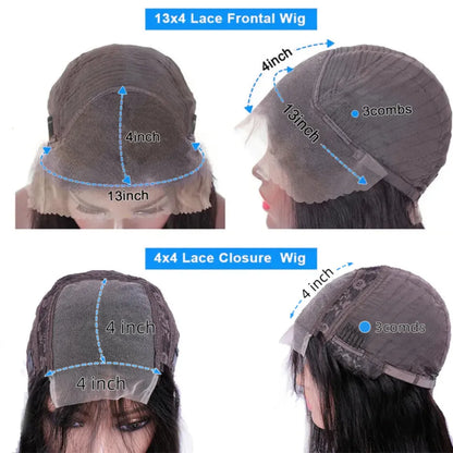 Short Bob Curly 13x4 Lace Front Human Hair Wigs Brazilian Virgin 100% Human Hair Deep Wave Bob Wigs 200% Density 4x4 Closure Wig