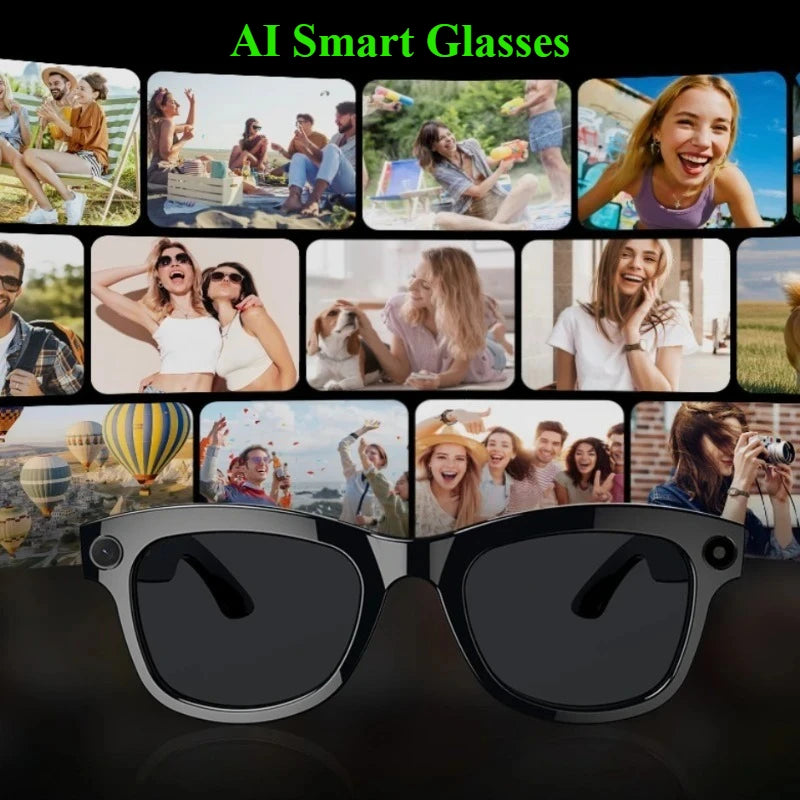 800W Pixel Sunglasses M01Pro AI Smart Intelligent Translation Glasses, Object Recognition Voice Assistant, Call Music
