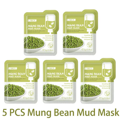 LAIKOU 5pcs Moisturizing Facial Mask Hydrating Sleeping Face Sheet Masks Repairing & Nourishing Night Face Mask Skin Care