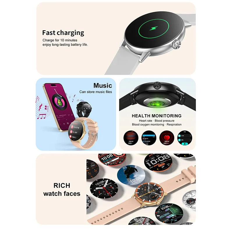 New 3D Surround Vision Smart Watch Built-in App 4GB large Memory Built-in photo album TWS Headphone IP68 Waterproof Smart Watch