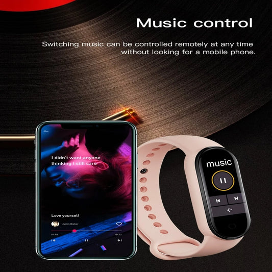 Sports Smart Watch Music Control Fitness Calorie Track Bracelet Phone Information Remind Steps Bluetooth Smart Watches M8 Band