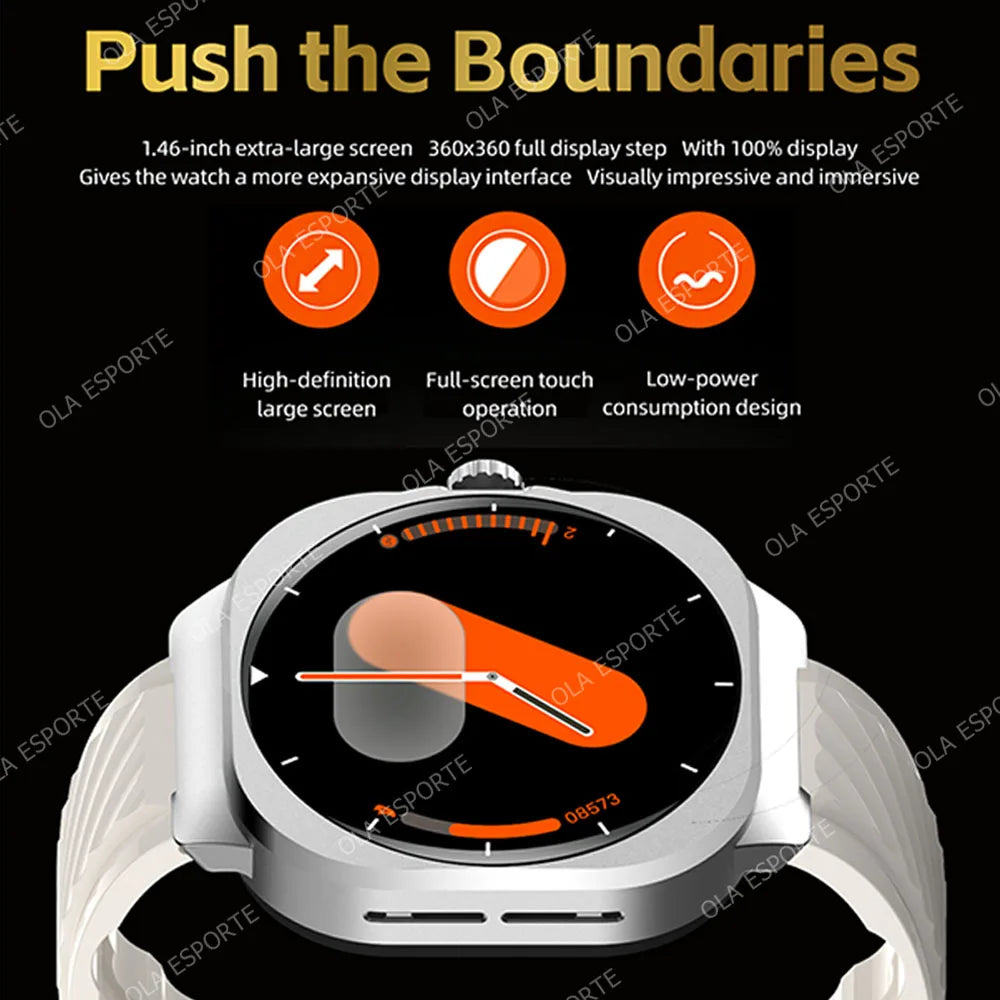2 in 1 Smart Watch GPS Tracker Compass Built in Headphones Bluetooth Call Smartwatch Health Monitor Fitness Men Sports Watches