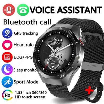 2025 NEW Watch GT5 PRO Smartwatch GPS Motion Trajectory HD Screen Bluetooth Call NFC Men Smart Watch Outdoor Sport Watches Men