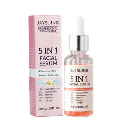 1/2/3pcs 30ml 5 In 1 Face Serum Moisturizing Vitamin C Hyaluronic Acid Facial Serum Shrink Pores Skin Care