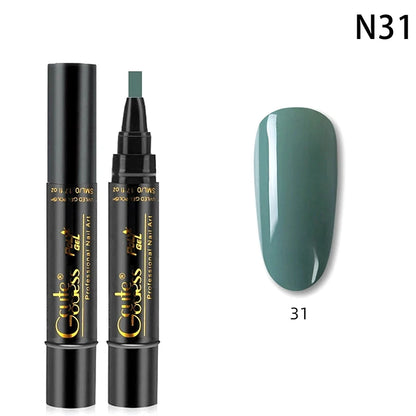 1 Pcs Pure Color Gel Nail Polish Pen For Nails Art Gel Semi Permanent Base Top Coat UV Gel Varnish Hybrid Neon Nail Polish