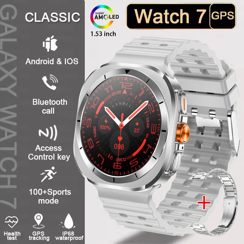 2025 New Watch 7 Ultra Smart Watch Men 3D Display Sport SmartWatch GPS NFC Compass Blood oxygen Smartwatch Women For Android IOS