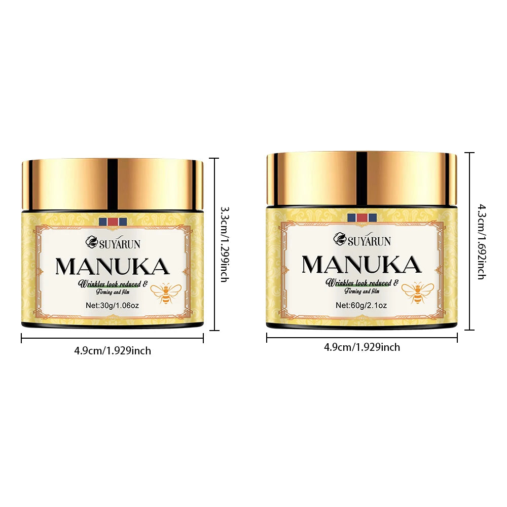 SUYARUN Manuka Honey Collagen & Retinol Moisturizer - Deep Hydration, Skin Repair, Brightening - For All Skin Types.