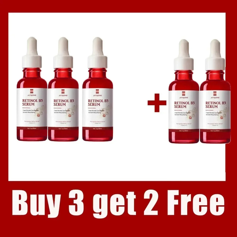 Jaysuing Anti-Aging Retinol B3 Facial Serum Reduce Wrinkle Remove Wrinkle Fine Lines Around Eyes Neck Wrinkle Skin Care Produce